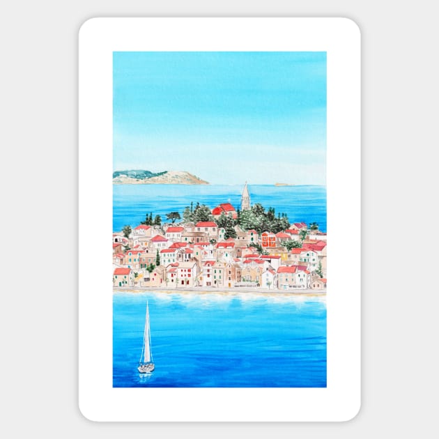 Primosten, Croatia Sticker by NorrskenArt